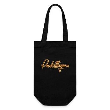 Bodenleger Abschluss-Geschenk Parkettlegerin - Geschenkbeutel für Flaschen - Schwarz - Vorne