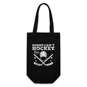 Tut mir leid, dass ich Hockey Bye Hockey Lover nicht sehen kann - Geschenkbeutel für Flaschen - Schwarz - Vorne