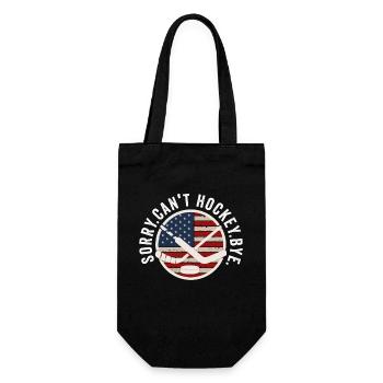 Tut mir leid, dass ich Hockey Bye Hockey Lover nicht sehen kann - Geschenkbeutel für Flaschen - Schwarz - Vorne