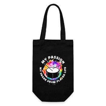 Joueur de caisse claire Ma passion Ma fanfare - Sac à bouteille - noir - Devant
