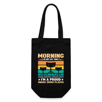 Snare Drum Player Morning Is Not My Time Drumming - Gift Bag for Bottles - black - Front