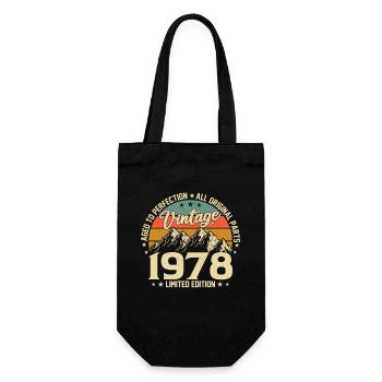 Jahrgang 1978 Legenden - Geschenkbeutel für Flaschen - Schwarz - Vorne
