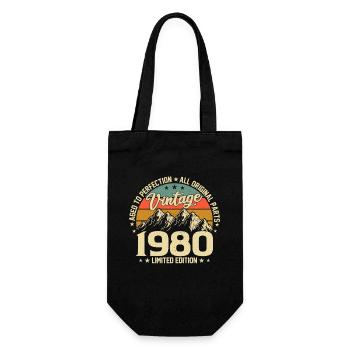 Anniversaire des années 1980 - Sac à bouteille - noir - Devant
