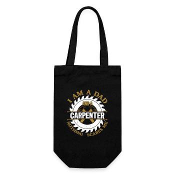 Carpentry Dad - Crafting Confidence Daily - Gift Bag for Bottles - black - Front