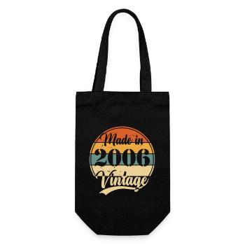 Cadeau d’anniversaire vintage 2006 18 ans - Sac à bouteille - noir - Devant