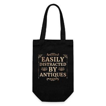 Antique Collector Enthusiast Antiquing - Gift Bag for Bottles - black - Front