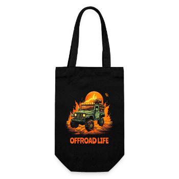 Off-road life: Off-wheel 4x4 - Gift Bag for Bottles - black - Front