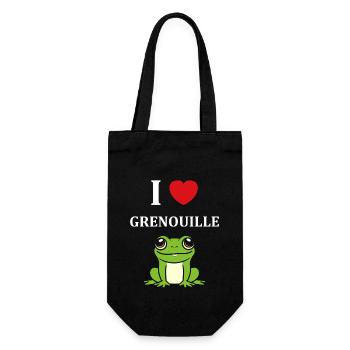Petite grenouille - Sac à bouteille - noir - Devant