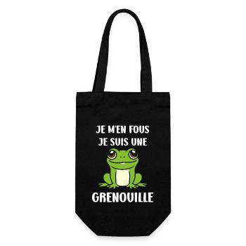 Petite grenouille - Sac à bouteille - noir - Devant