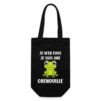 Petite grenouille - Sac à bouteille - noir - Devant