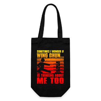 Parfois, je me demande si le Wing Chun pense à - Sac à bouteille - noir - Devant
