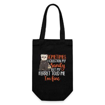 Ferret Owner Ferret - Gift Bag for Bottles - black - Front