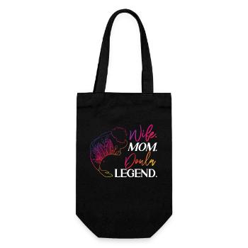Doula Birth Worker Mom Wife. Mom. - Gift Bag for Bottles - black - Front