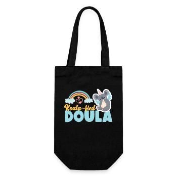 Doula Birth Worker Koala - Geschenkbeutel für Flaschen - Schwarz - Vorne