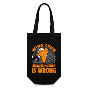 Wing Chun because murder is wrong - Gift Bag for Bottles - black - Front