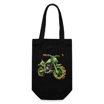 Pixel Bike: Motorcycle Motocross - Gift Bag for Bottles - black - Front