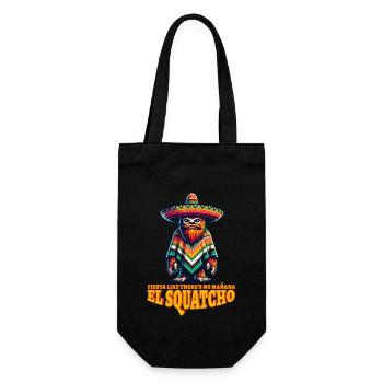 El Squatcho Western Bigfoot Mexican Sasquatch - Gift Bag for Bottles - black - Front