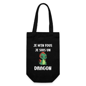 Bébé dragon - Sac à bouteille - noir - Devant