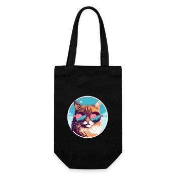 Sun-Purred Kitty Gleam - Gift Bag for Bottles - black - Front