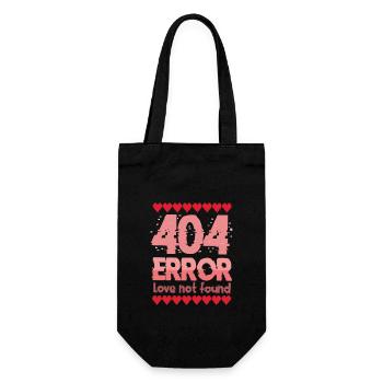 404 ERROR Love Not Found - Geschenkbeutel für Flaschen - Schwarz - Vorne