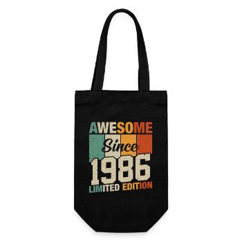 Millésime 1986 anniversaire anniversaire - Sac à bouteille - noir - Devant