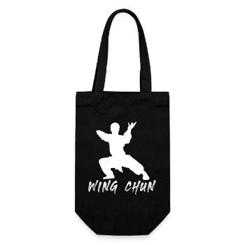 Wing Chun - Gift Bag for Bottles - black - Front