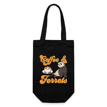 Ferret Owner Ferret - Gift Bag for Bottles - black - Front