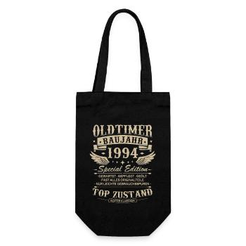 Oldtimer Baujahr 1994 Jahrgang Geburtstag Geschenk - Geschenkbeutel für Flaschen - Schwarz - Vorne