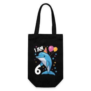 J'ai 6 ans Delfine Delfin 6ème anniversaire - Sac à bouteille - noir - Devant