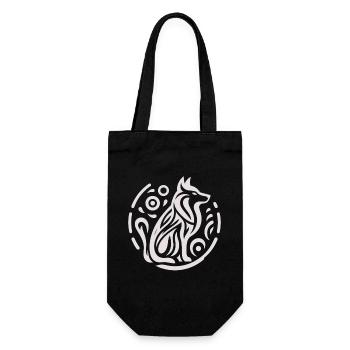 Wolve Native American Zodiac - Gift Bag for Bottles - black - Front