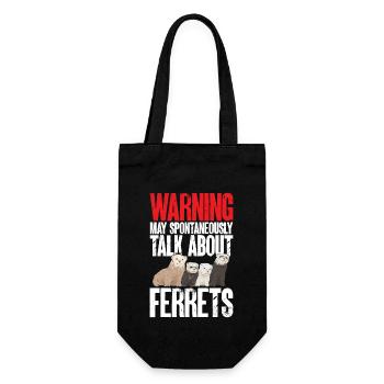Frettchen Besitzer Frettchen - Geschenkbeutel für Flaschen - Schwarz - Vorne
