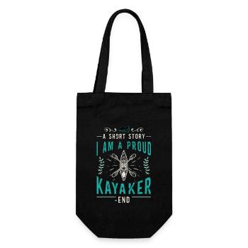 Kayaker A Short Story I Am A Proud Kayaking Lover - Geschenkbeutel für Flaschen - Schwarz - Vorne