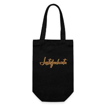 Richtern Abschluss-Geschenk Justizfachwirtin - Geschenkbeutel für Flaschen - Schwarz - Vorne
