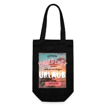 Prêt pour des vacances toute l’année ! Drôle de dicton de vacances - Sac à bouteille - noir - Devant