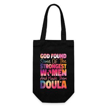 Doula Birth Worker Rainbow God - Geschenkbeutel für Flaschen - Schwarz - Vorne