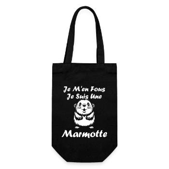 HUMOUR Bébé Marmotte - Sac à bouteille - noir - Devant