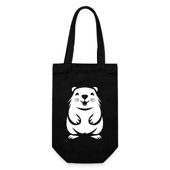 Simple Groundhog - Gift Bag for Bottles - black - Front