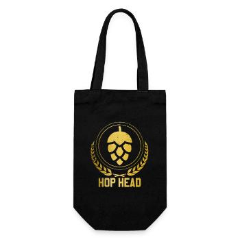 Bière artisanale maître brasseur houblon cadeau - Sac à bouteille - noir - Devant