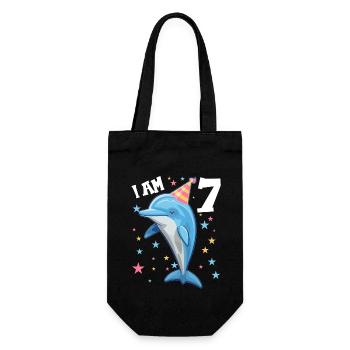 J’ai 7 ans Dauphins Dauphin 7ème anniversaire - Sac à bouteille - noir - Devant