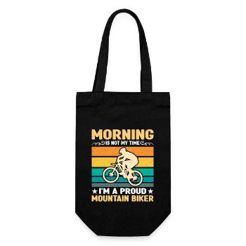 Mountain Biker Morning Is Not My Time I'm Biker - Gift Bag for Bottles - black - Front