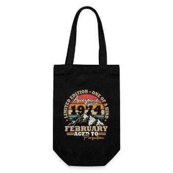 Février 1974 Vintage Cadeau D’anniversaire 50 Ans - Sac à bouteille - noir - Devant