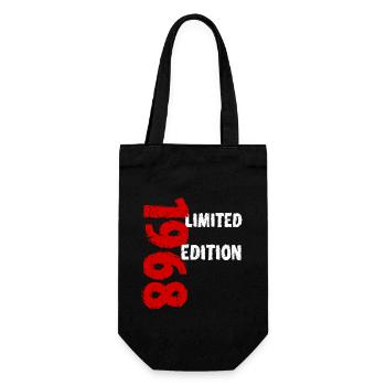 1968 Limited Edition Birthday Gift Wife Husband - Gift Bag for Bottles - black - Front