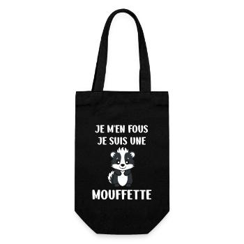 Humour Mouffette - Sac à bouteille - noir - Devant