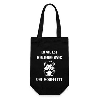 Humour Mouffette - Sac à bouteille - noir - Devant