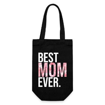 Mutter Geschenk Muttertag Geburtstag Mama - Geschenkbeutel für Flaschen - Schwarz - Vorne