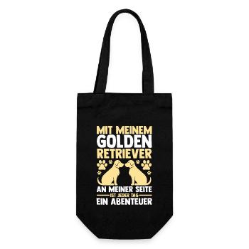 Dog Golden Retriever - Gift Bag for Bottles - black - Front