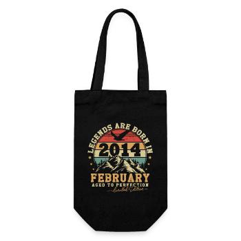 February 2014 Vintage Retro Anniversary 2014 - Gift Bag for Bottles - black - Front