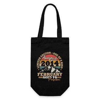Février 2014 Vintage Cadeau D’anniversaire 10 Ans - Sac à bouteille - noir - Devant
