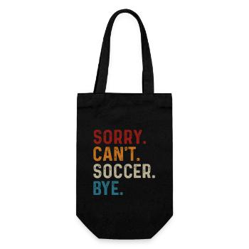 Sorry Can't Soccer Bye Lustiger Fußballspieler Jahrgang - Geschenkbeutel für Flaschen - Schwarz - Vorne
