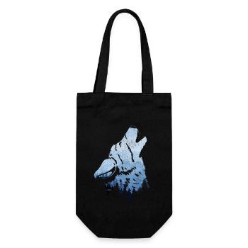 Howling Wolf Gift - Gift Bag for Bottles - black - Front